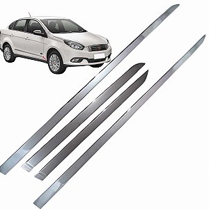 Friso Lateral Cromado Fiat Grand Siena Novo Palio 2013  2020