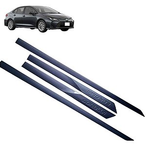Jogo friso Lateral Novo Corolla 20019 a 2023 Cinza Granito