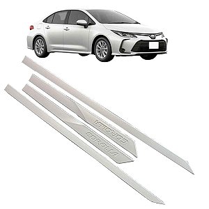 Jogo friso Lateral Novo Corolla 2019 a 2023 Branco Lunar