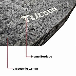 Tapetes  Porta Malas Tucson nome Bordado Protege Bandeja