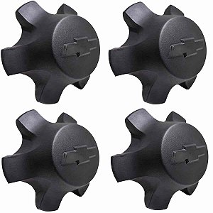 KIT 4 Calota centro roda D20 C20 A20 Aro 6X16" emblema preto