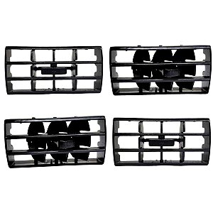 KIT Difusor saída Ar Gol G1 Quadrado central lateral preto