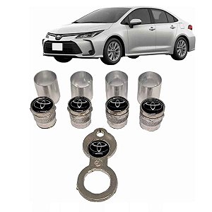 tampa de valvula pneu antifurto Toyota Corolla bico inflador