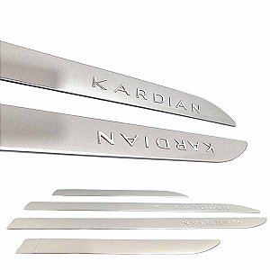 Friso Lateral Porta KARDIAN Prata Etoile Nome Cromado
