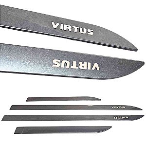 Friso Lateral VIRTUS highline CINZA PLATINUM Nome Cromado