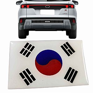 Adesivo Bandeira Escudo Coreia do Sul Resinado Carro e Moto