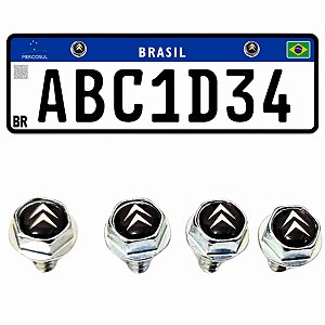 Jogo parafuso placa personalizado CITROEN Emblema resinado