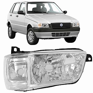 Farol Uno Mille Way Economy 2004 2013 Esquerdo Cromado