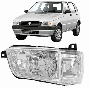 Farol Uno Mille Fire Economy 2004 2013 Direito Cromado