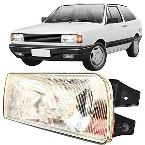 Farol Gol G1 quadrado 1991 a 1994 direito Lente vidro H4
