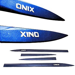 Friso lateral Onix Plus Hatch Azul Boreal nome cromado