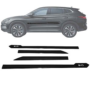 Friso lateral BYD SONG PLUS Preto Delan Black nome Cromado