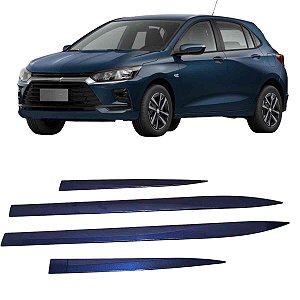 Friso lateral novo Onix Plus Hatch Sedan Cor Azul Boreal