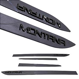 Friso Lateral Nova Montana cor Cinza Rush Nome Black Piano