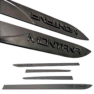 Friso Lateral Nova Montana Preto ouro Negro Nome Black Piano