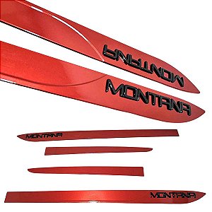 Friso Lateral Nova Montana Vermelho Scarlet Nome Black Piano