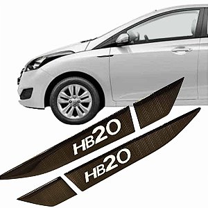 Emblema aplique Lateral HB20 adesivo Resinado nome cromado