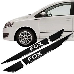 Emblema aplique Lateral Volks FOX adesivo Resinado cromado