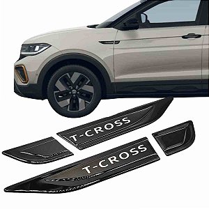 Emblemas Aplique Laterais T-CROSS Black Piano Chrome Delete