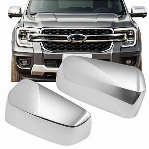 Par de Capa Retrovisor Cromada Ranger 2024 a 2026 Original