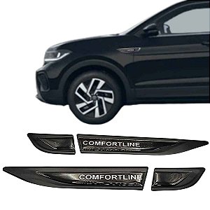 Emblemas Aplique Lateral Volks COMFORTLINE TAG Preto Fosco