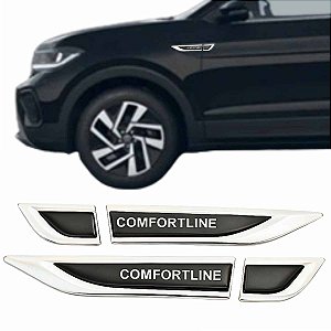 Emblemas Aplique Lateral COMFORTLINE Resinado TAG Cromada