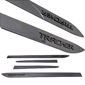 Jogo friso Tracker Cinza Rush black edition RS Nome Preto