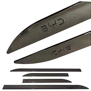 Friso Lateral BYD Song Plus Preto Delan Logo Black Piano