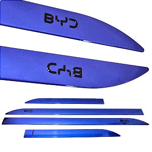 Friso Lateral BYD Song Plus 2024 2025 Azul Nome Black Piano