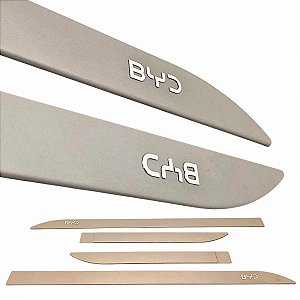 Frisos laterais BYD SONG PLUS Smoke Grey Cinza Nome cromado