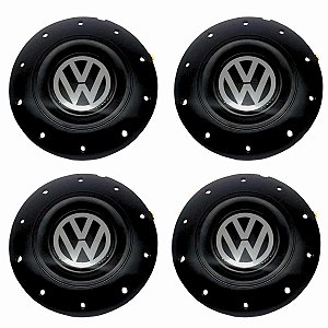 Jogo com 4 calotas para roda ferro aro 14” e 15" Gol Fox VW