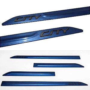 Friso Lateral City Hatchback Sedan Azul cósmico Nome Preto