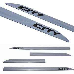Friso Lateral City Hatchback Sedan Cinza Grafeno Nome Preto