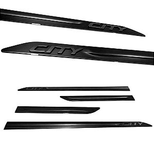 Friso Lateral City Hatchback Sedan Preto Cristal Nome preto