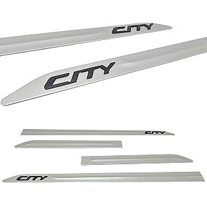 Friso Lateral City Hatchback Sedan Cinza Iridium Nome Preto