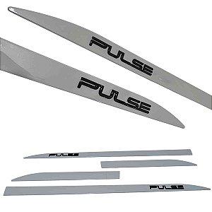 Jogo Friso Pulse Cinza Strato Nome alto relevo Black Piano