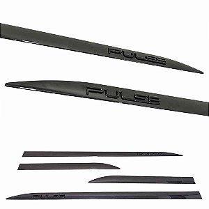 Jogo Friso Pulse Preto Vulcano Nome alto relevo Black Piano