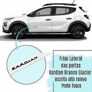 Friso Lateral de Porta Kardian 2024 2025 2026 Branco Glacier