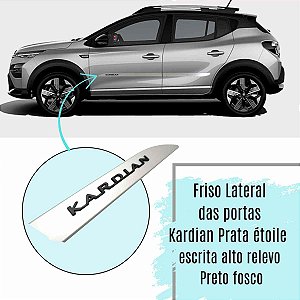 Friso Lateral Porta Kardian 2024 2025 2026 Prata étoile