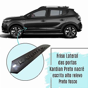 Friso Lateral Porta Kardian 2024 2025 2026 Preto nacré
