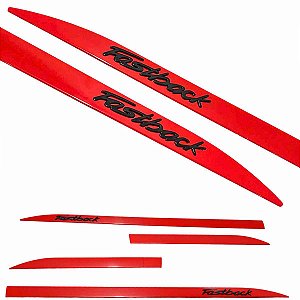 Friso Fastback Vermelho Montecarlo alto relevo Black Piano