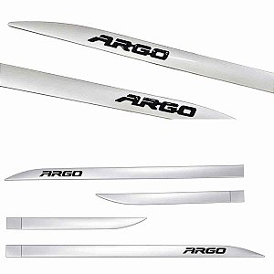 Friso Lateral Argo Prata Bari nome Alto Relevo black piano