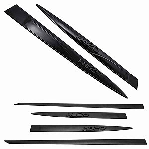 Friso Lateral HB20 Preto Onix nome alto relevo Preto Fosco