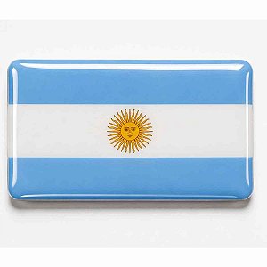 Adesivo Bandeira Argentina Resinado 8x5cm para carro e moto