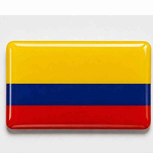 Adesivo Bandeira COLÔMBIA Resinado 8x5cm para carro e moto
