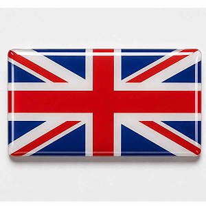 Adesivo da Bandeira INGLATERRA Resinado 8x5cm para carro e moto