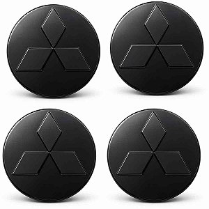 Jogo Calota centro roda Lancer ASX Outlander Black Piano 60mm