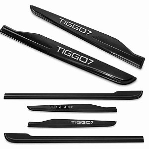 Friso Lateral TIGGO7 Preto Metálico Nome alto relevo Cromado