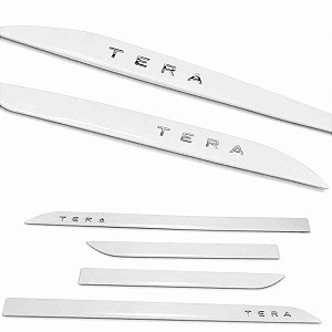 Friso Lateral TERA BRANCO CRISTAL nome alto relevo cromado