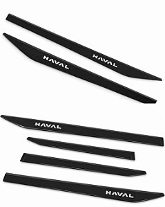 Friso Lateral Haval Preto HEMATITA Emblema em Relevo Cromado